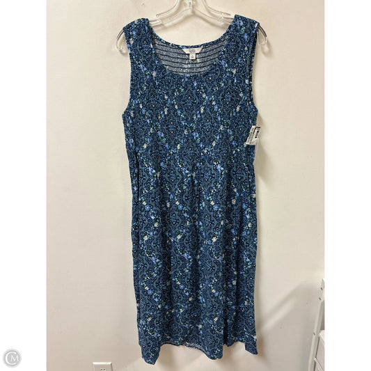Dress Casual Maxi By Croft And Barrow In Blue, Size: L