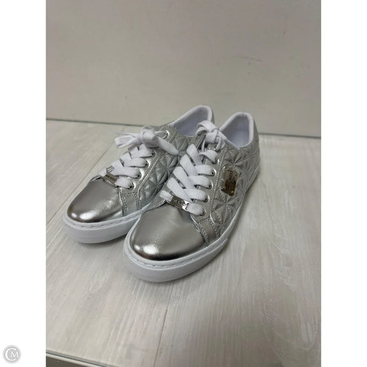Shoes Sneakers By Nine West In Silver, Size: 7.5