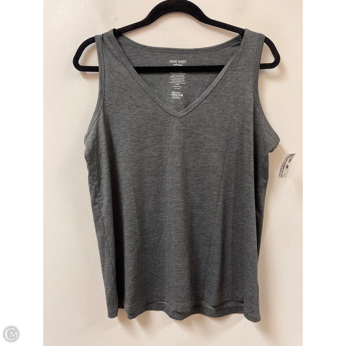 Tank Top By Nine West In Grey, Size: M