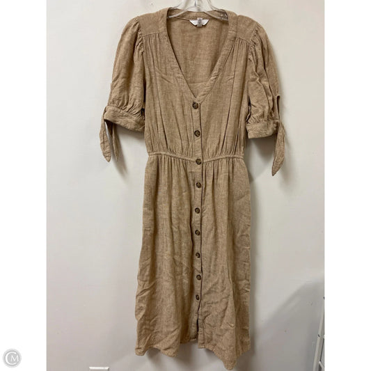 Dress Casual Midi By Time And Tru In Tan, Size: S