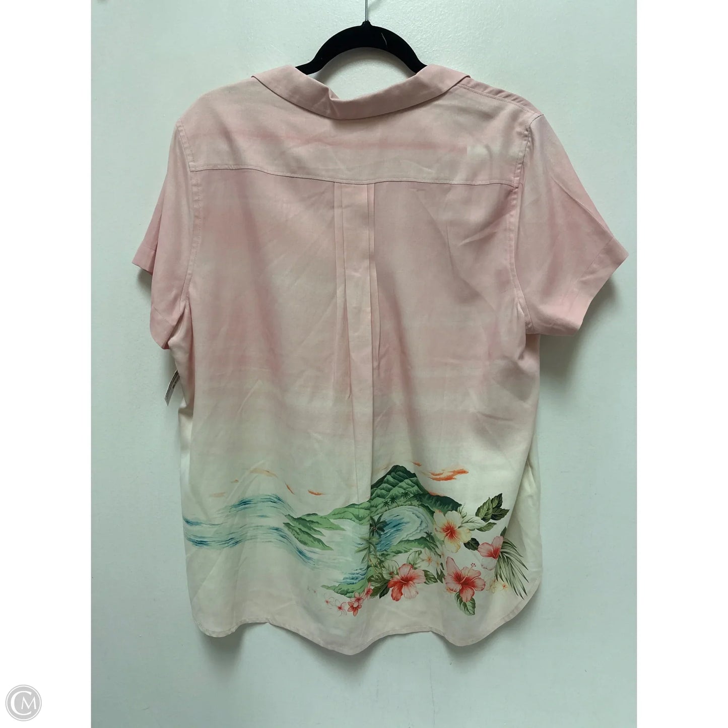 Blouse Short Sleeve By Tommy Bahama In Pink, Size: L