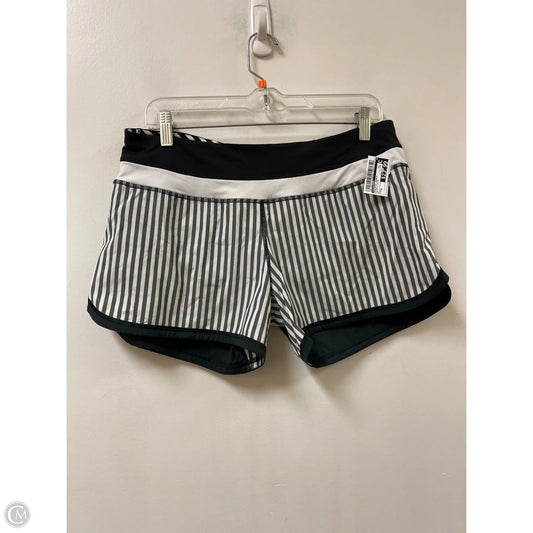 Athletic Shorts By Lululemon In Black & White, Size: 8
