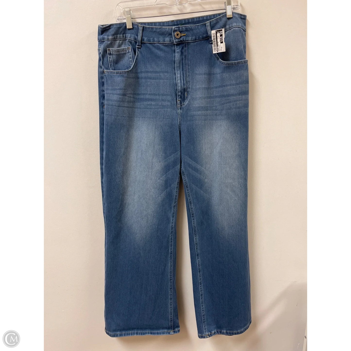 Jeans Wide Leg By Halara In Blue Denim, Size: 14