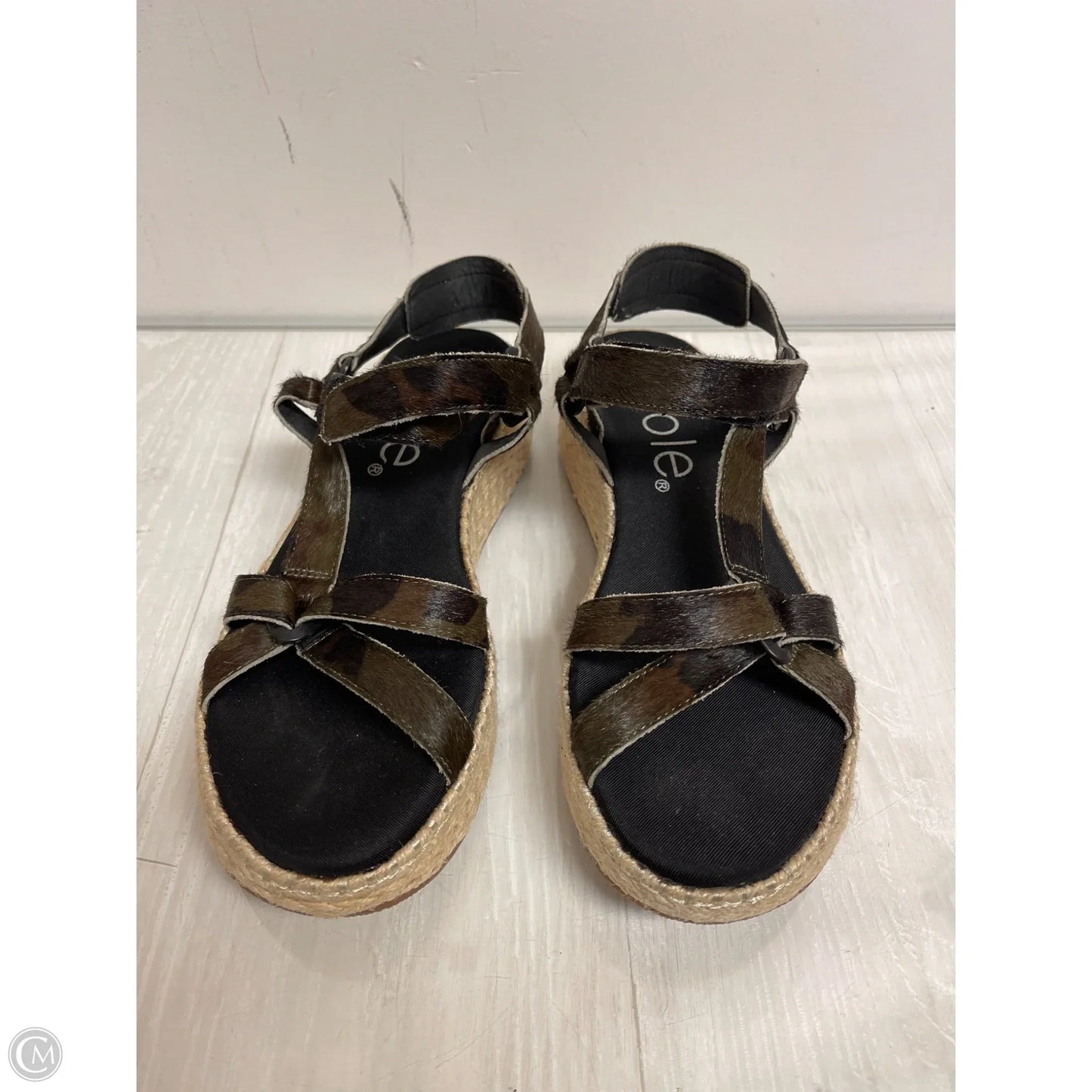 Sandals Heels Platform By Nicole In Camouflage Print, Size: 9