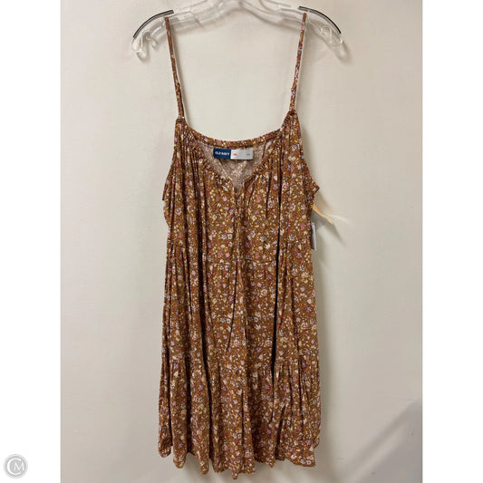 Dress Casual Midi By Old Navy In Brown, Size: 1x