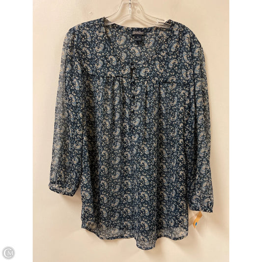 Top Long Sleeve By Lucky Brand In Navy, Size: Xl