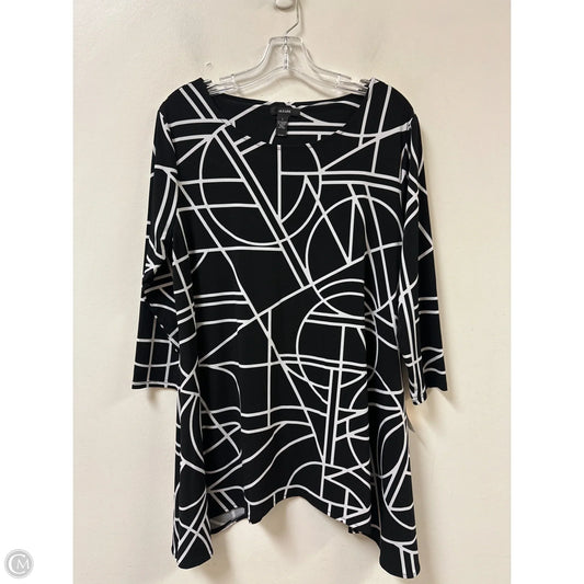 Tunic Long Sleeve By Alfani In Black, Size: L