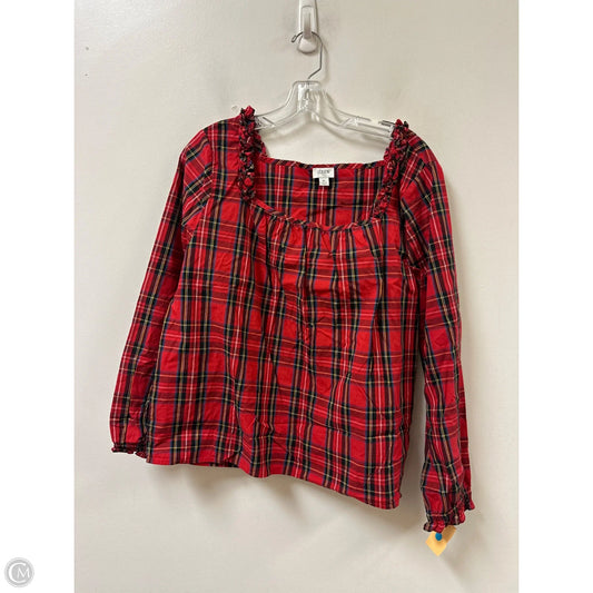 Top Long Sleeve By J. Crew In Red, Size: Xl