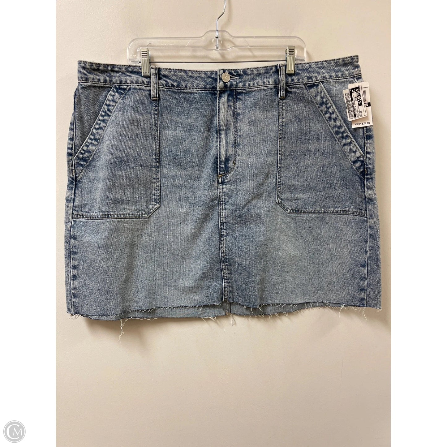 Skirt Mini & Short By Clothes Mentor In Blue Denim, Size: 20