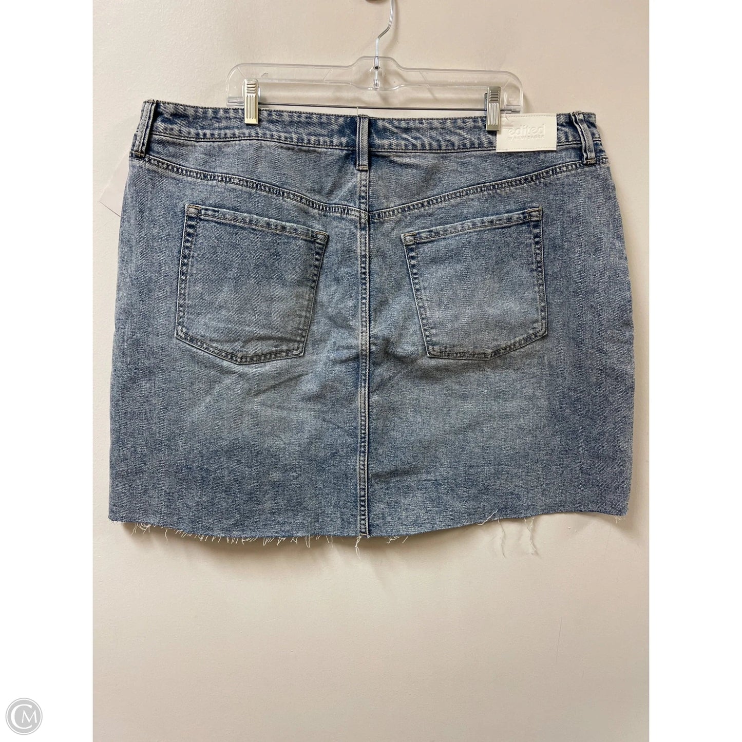 Skirt Mini & Short By Clothes Mentor In Blue Denim, Size: 20