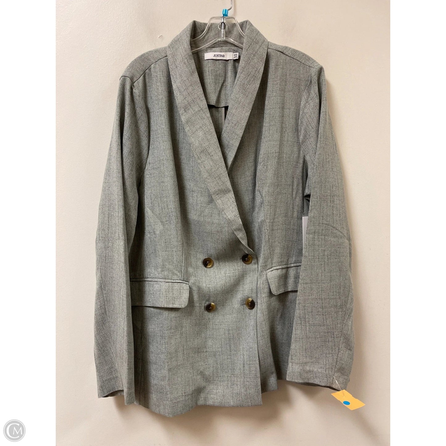 Blazer By Just Fab In Grey, Size: 1x