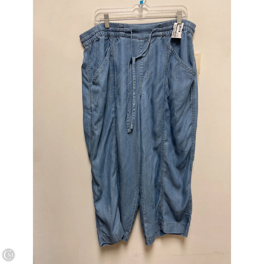 Pants Wide Leg By Nurture In Blue Denim, Size: 16