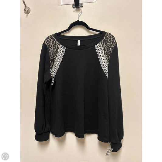 Sweater By Clothes Mentor In Black, Size: L