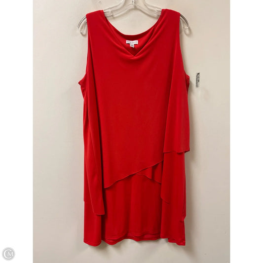 Tunic Sleeveless By Susan Graver In Orange, Size: 1x