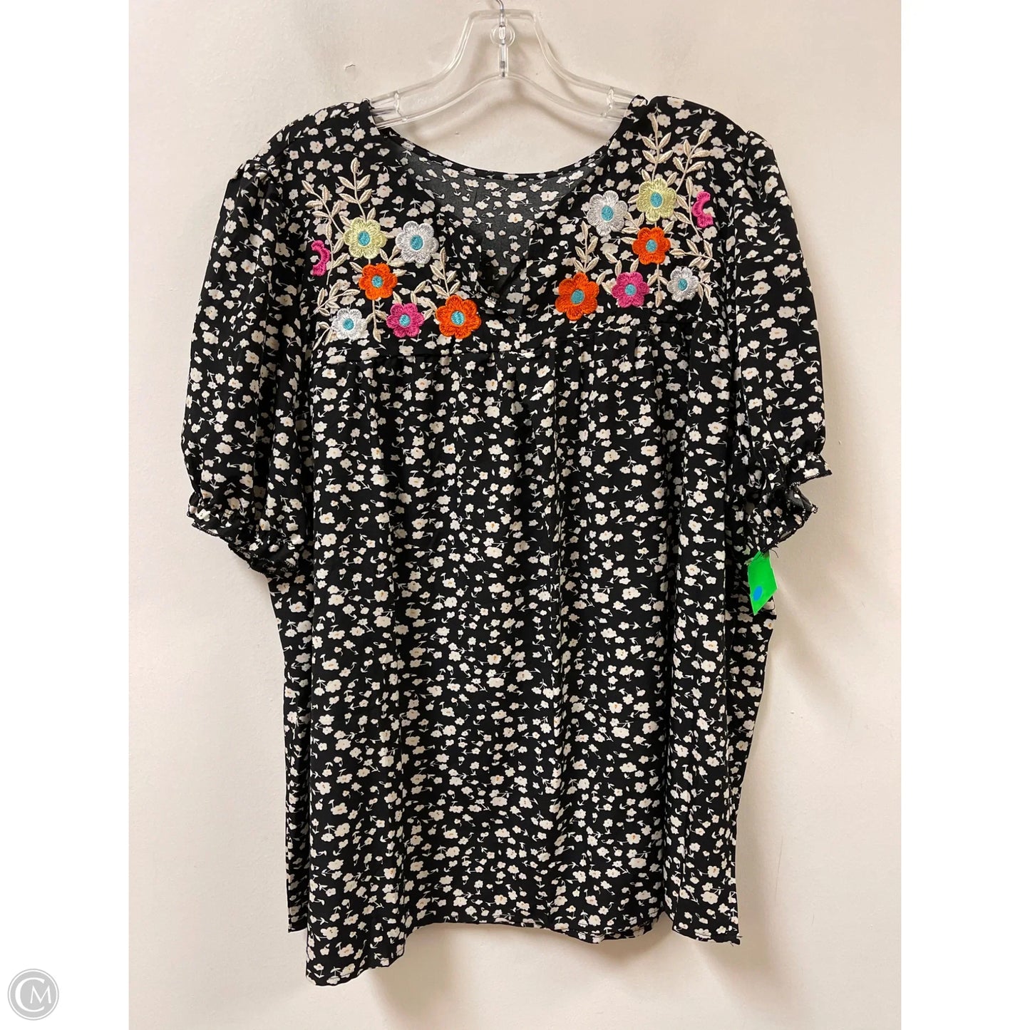 Top Short Sleeve By Clothes Mentor In Floral Print, Size: 4x