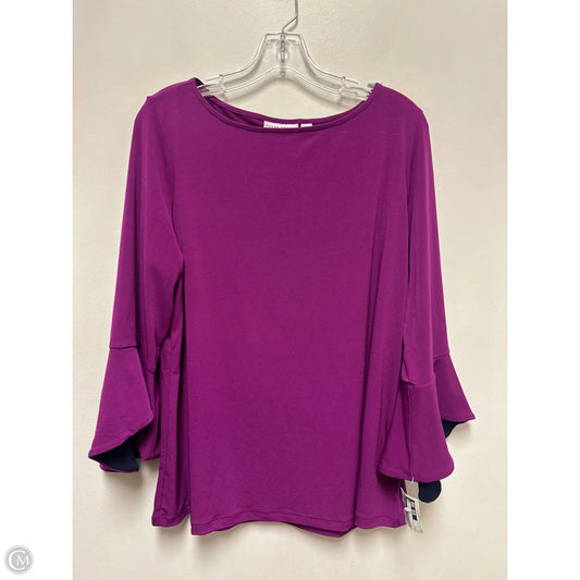 Top Long Sleeve By Susan Graver In Purple, Size: L