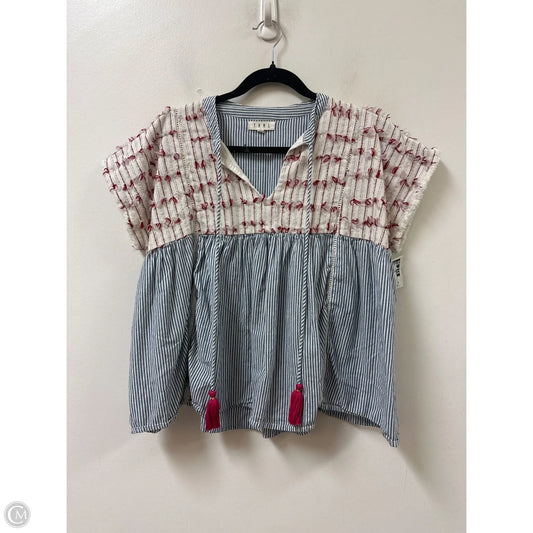 Top Short Sleeve By Thml In Blue & Red, Size: M