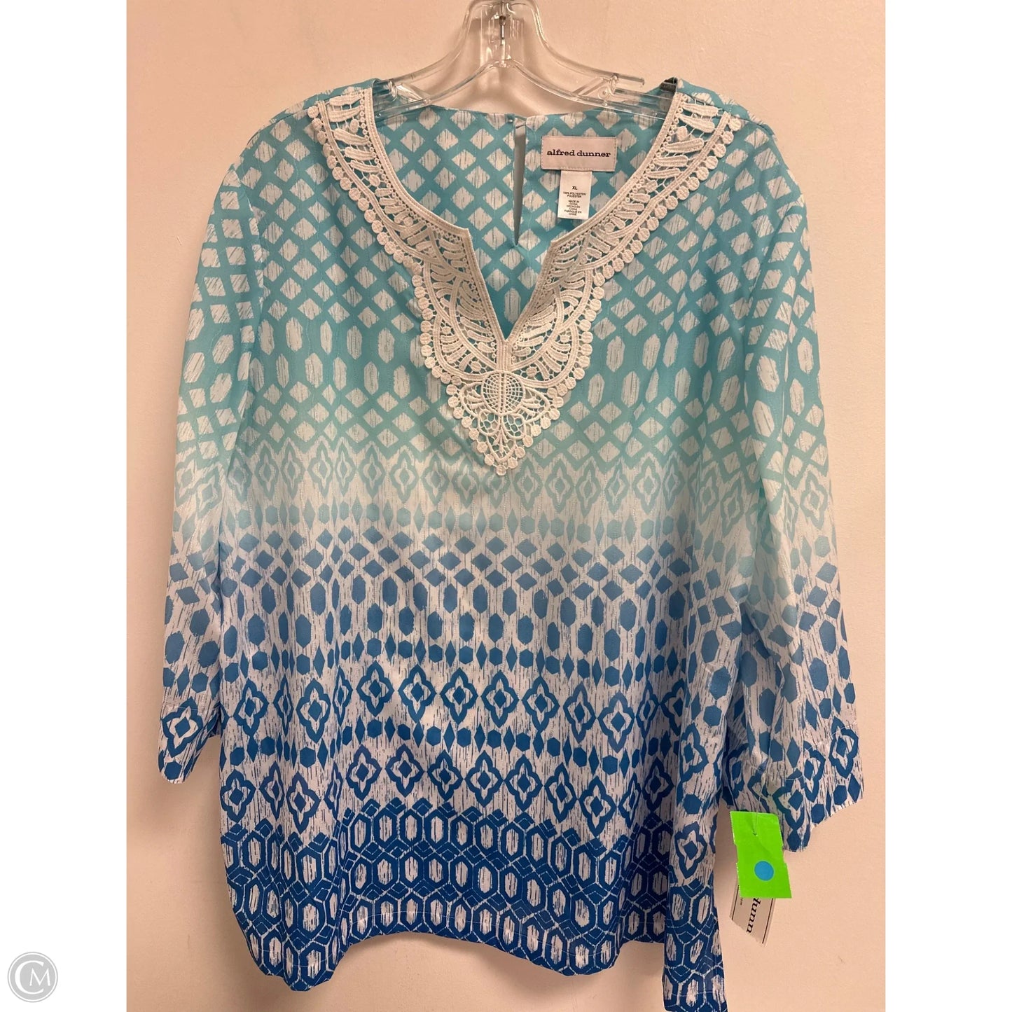 Top Long Sleeve By Alfred Dunner In Blue, Size: Xl