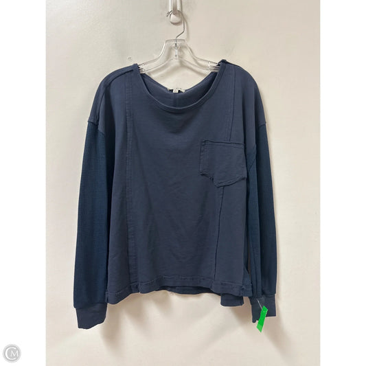 Top Long Sleeve By Umgee In Navy, Size: M