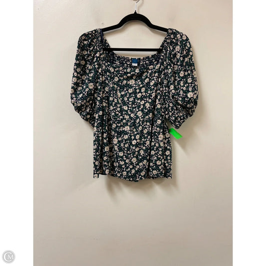 Top Short Sleeve By Old Navy In Floral Print, Size: M