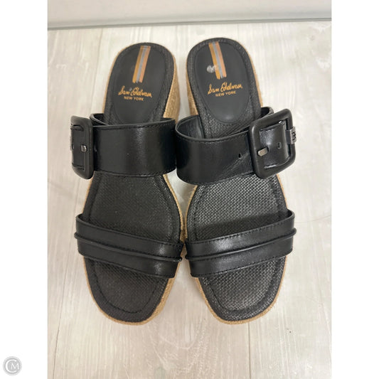 Sandals Heels Wedge By Sam Edelman In Black, Size: 7.5