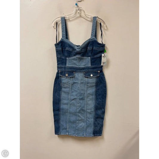 Dress Casual Midi By Guess In Blue Denim, Size: L