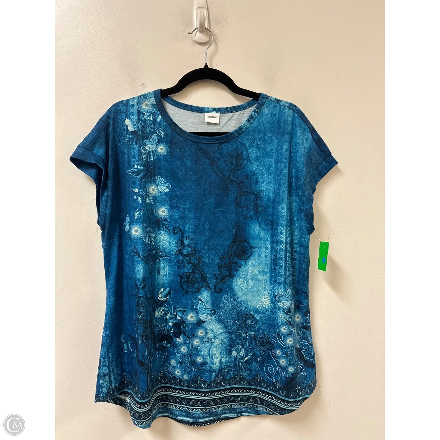 Top Short Sleeve By Clothes Mentor In Blue, Size: L