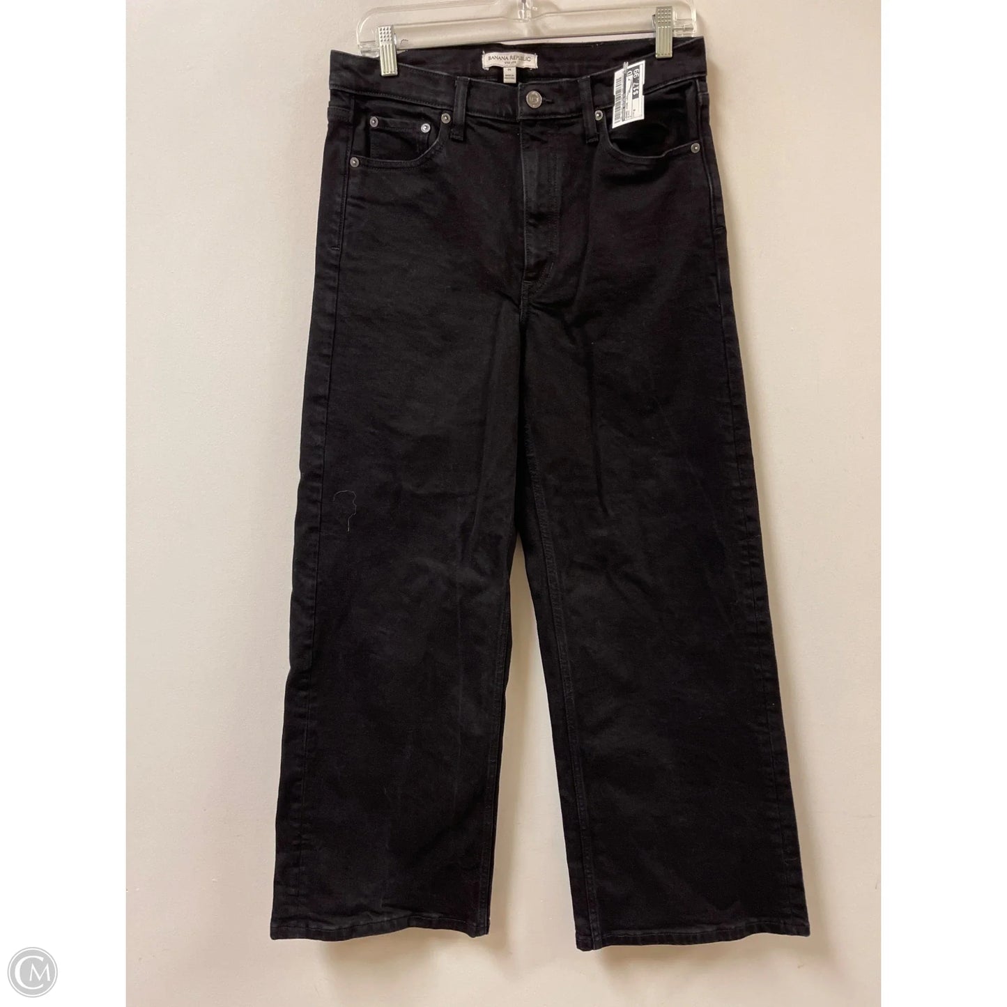 Jeans Wide Leg By Banana Republic In Black, Size: 8