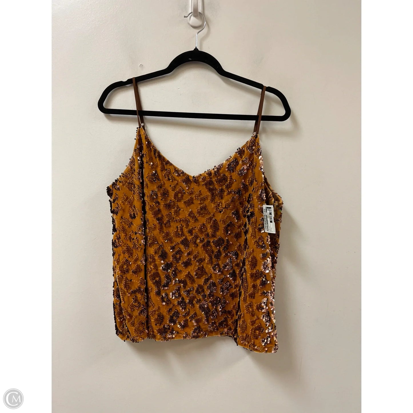 Top Sleeveless By Ro & De In Yellow, Size: L