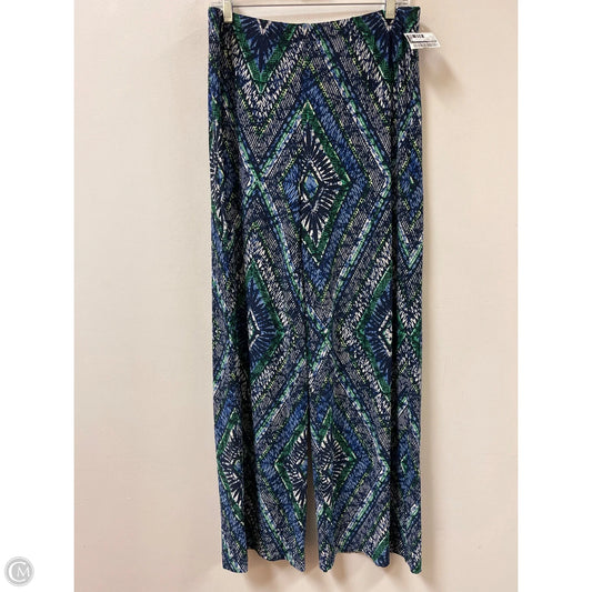 Pants Wide Leg By Chicos In Blue & Green, Size: 8
