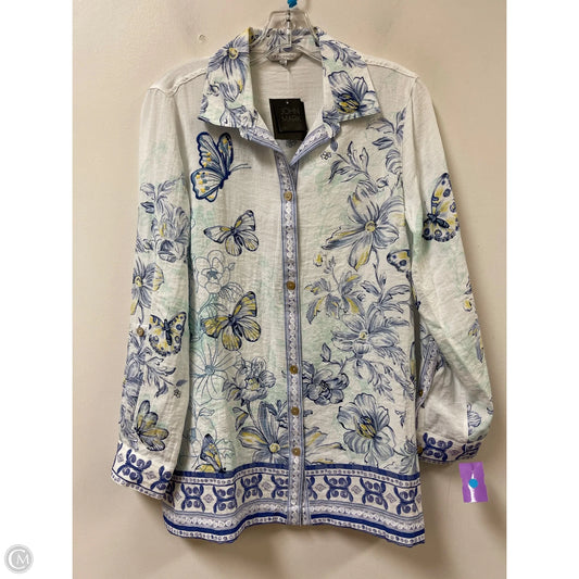 Tunic Long Sleeve By John Mark In Blue, Size: Xs
