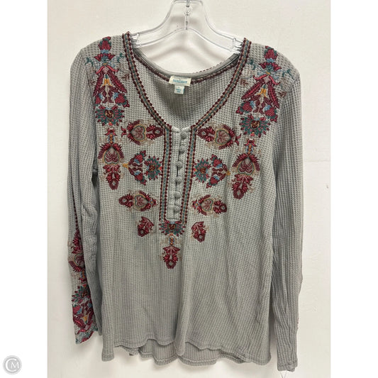 Top Long Sleeve By Sundance In Grey, Size: L