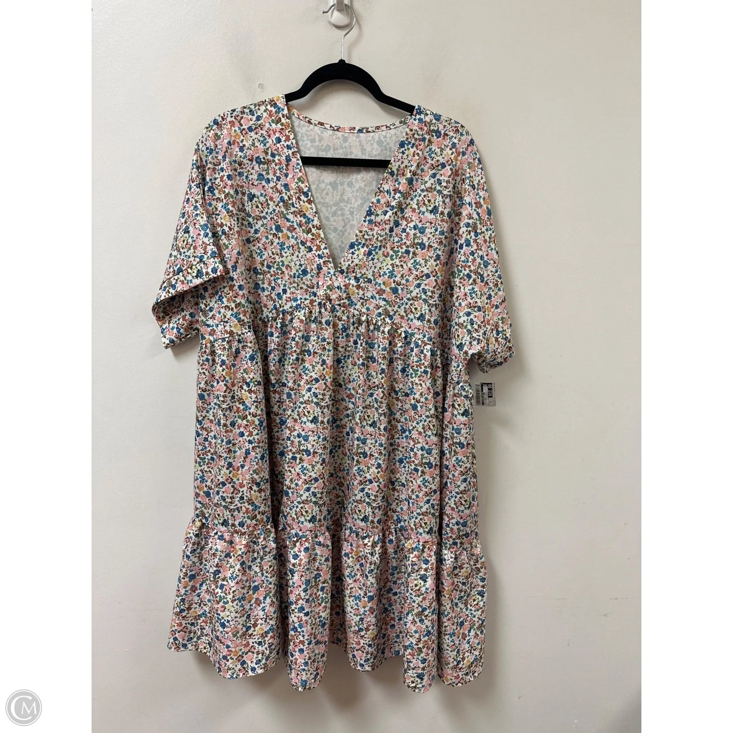 Dress Casual Midi By Clothes Mentor In Floral Print, Size: 3x
