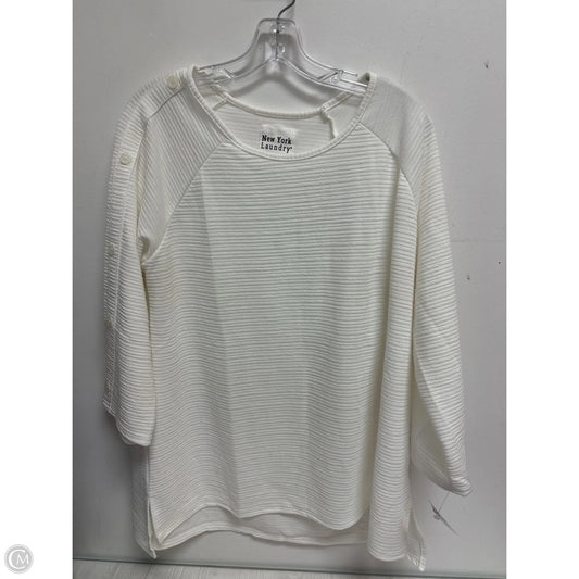 Top Long Sleeve By New York Laundry In White, Size: Xl