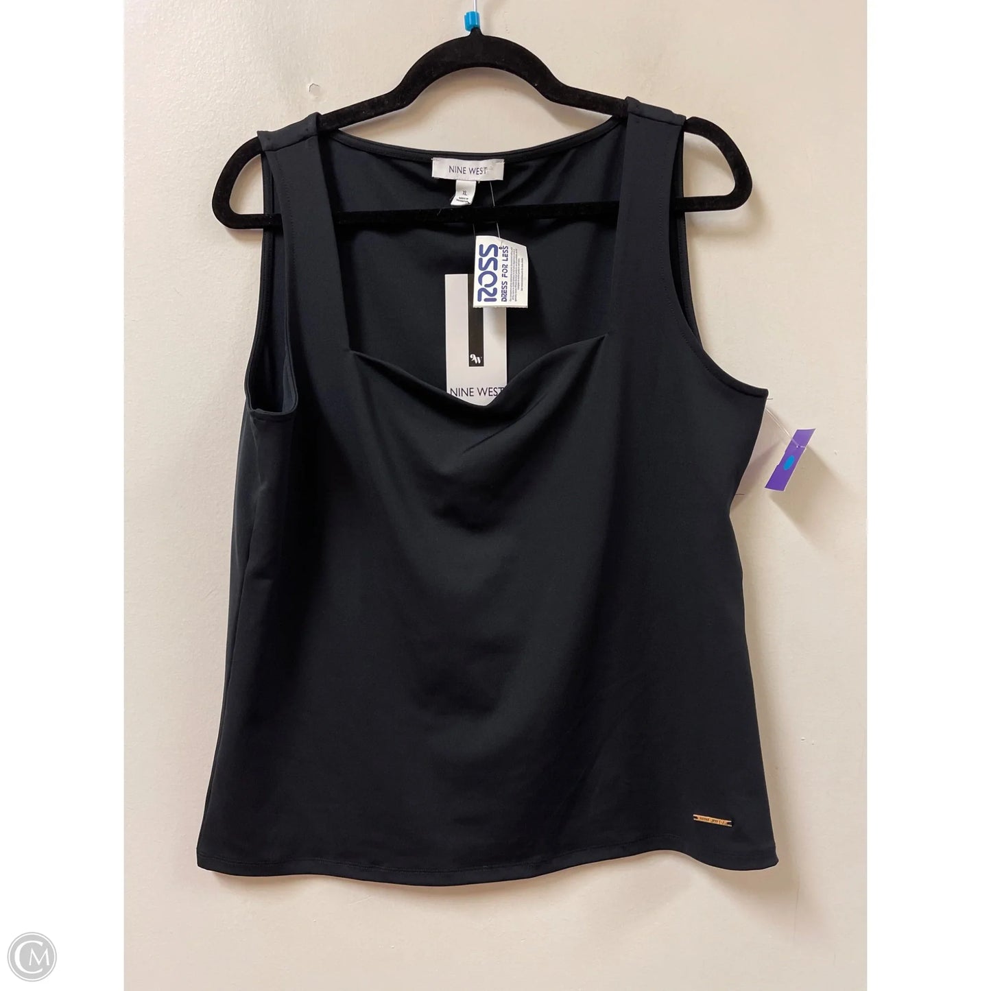 Top Sleeveless By Nine West In Black, Size: Xl