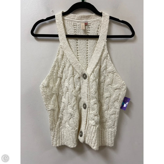 Vest Sweater By Pilcro In Cream, Size: Mp
