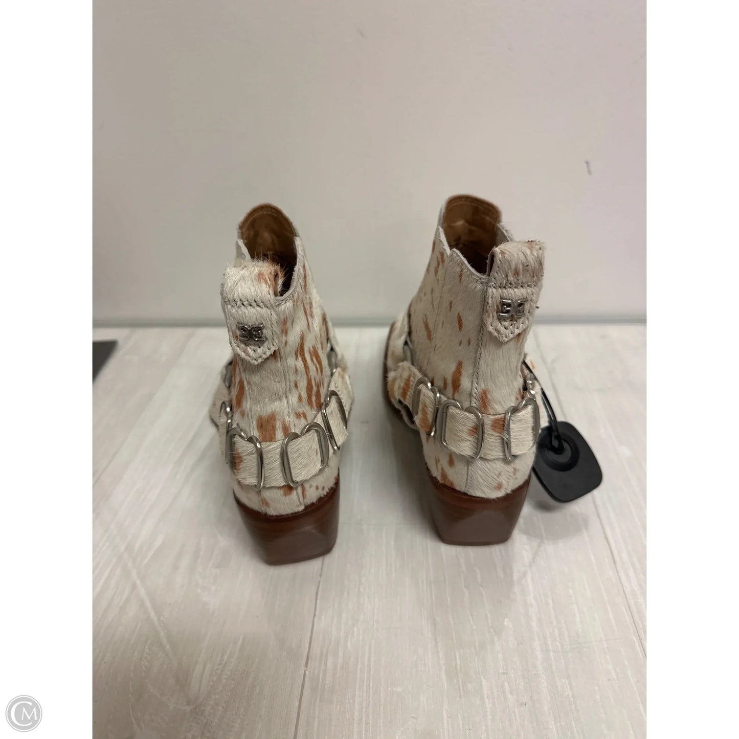 Boots Ankle Heels By Sam Edelman In Animal Print, Size: 6
