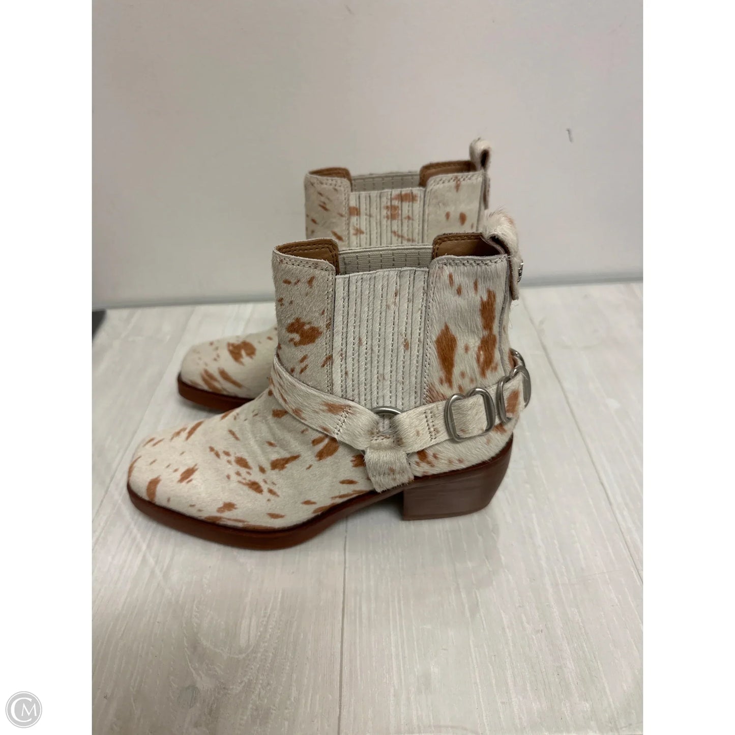 Boots Ankle Heels By Sam Edelman In Animal Print, Size: 6