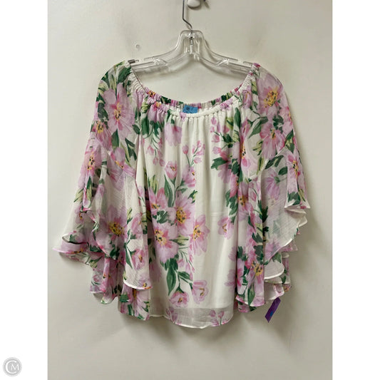 Top Long Sleeve By Cece In Floral Print, Size: M
