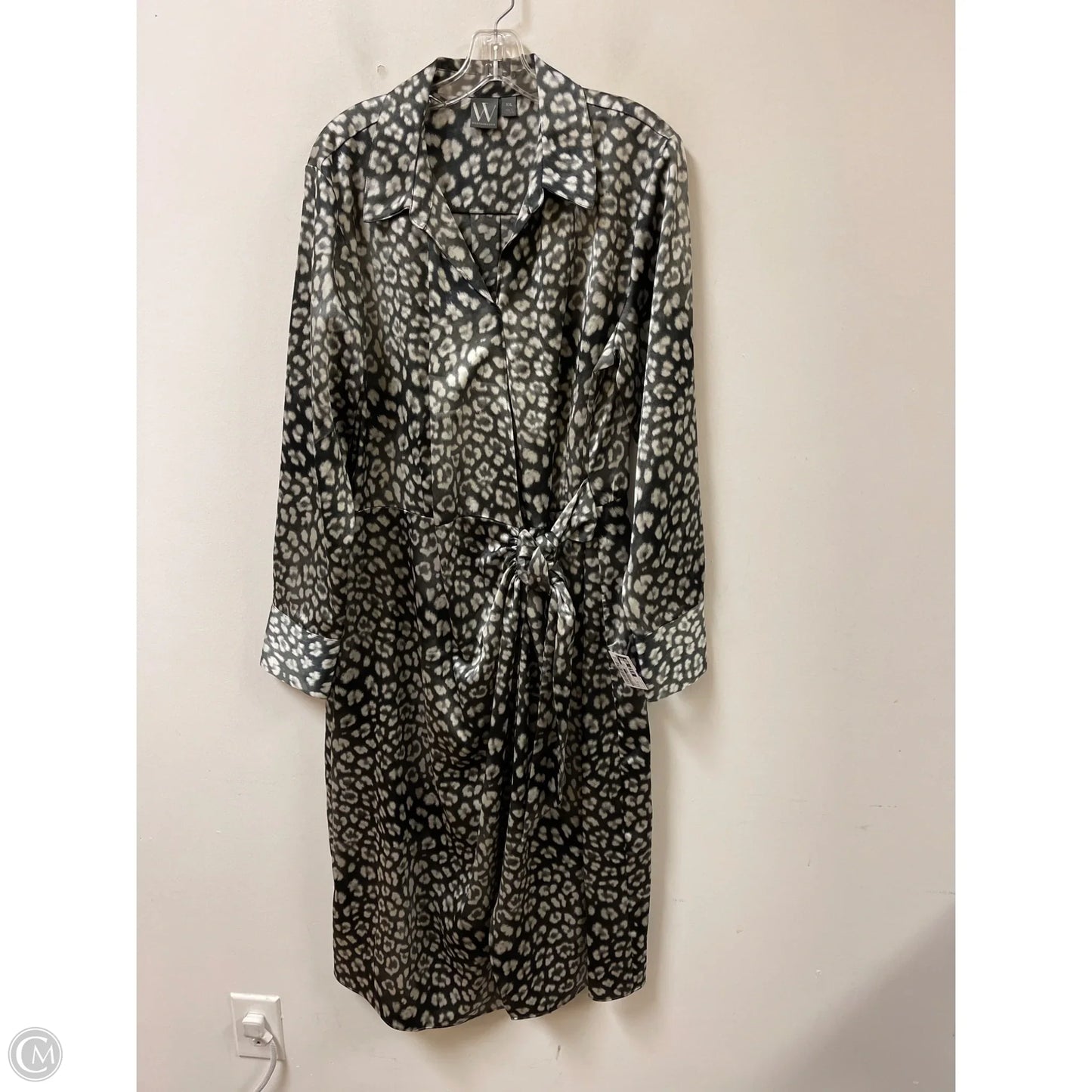 Dress Casual Maxi By Worthington In Grey, Size: 1x