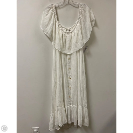 Dress Casual Midi By Cato In White, Size: 2x