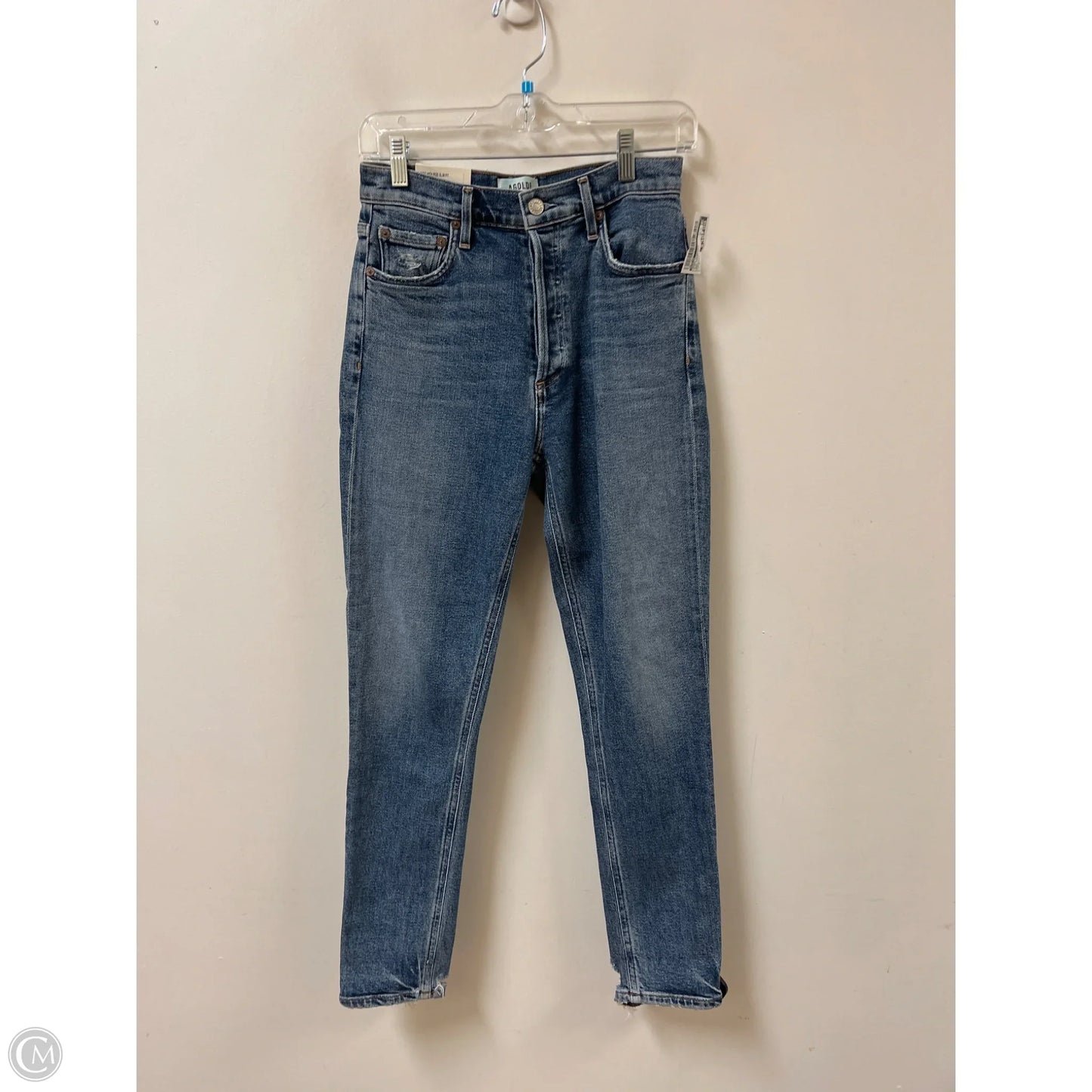 Jeans Straight By Agolde In Blue Denim, Size: 2