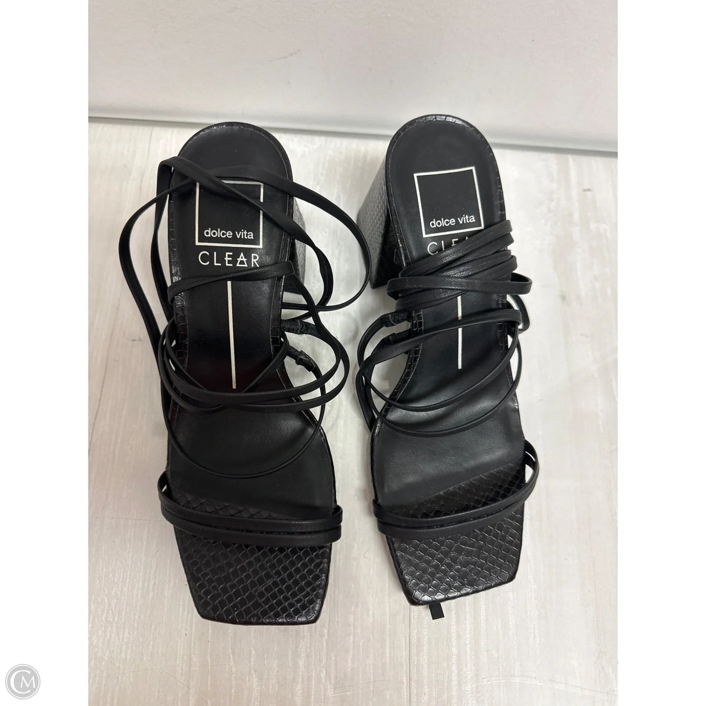 Sandals Heels Block By Dolce Vita In Black, Size: 7.5