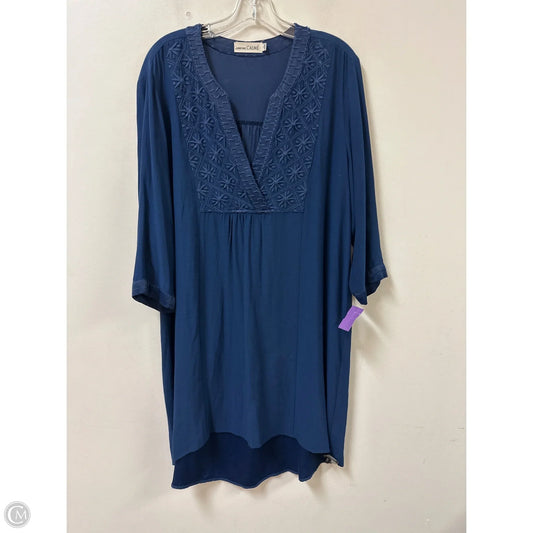 Tunic Long Sleeve By Johnny Was In Navy, Size: M