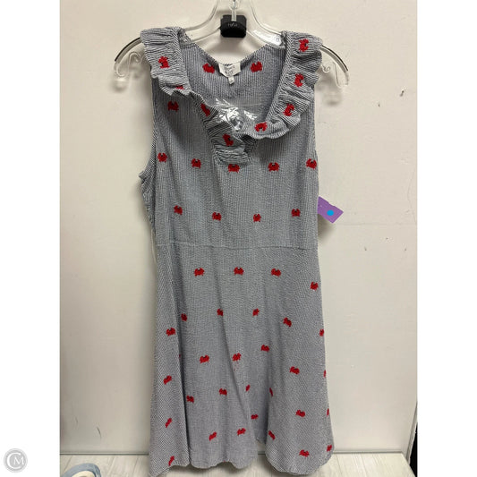 Dress Casual Midi By Crown And Ivy In Blue & Red, Size: L