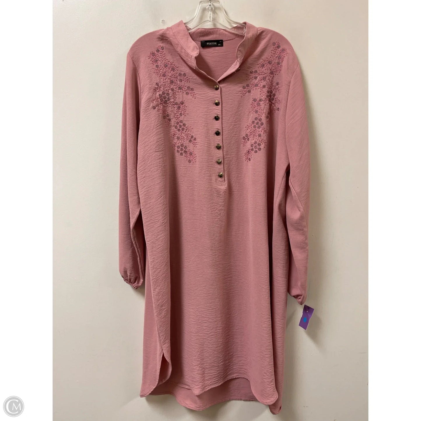 Dress Casual Midi By Clothes Mentor In Pink, Size: 4x