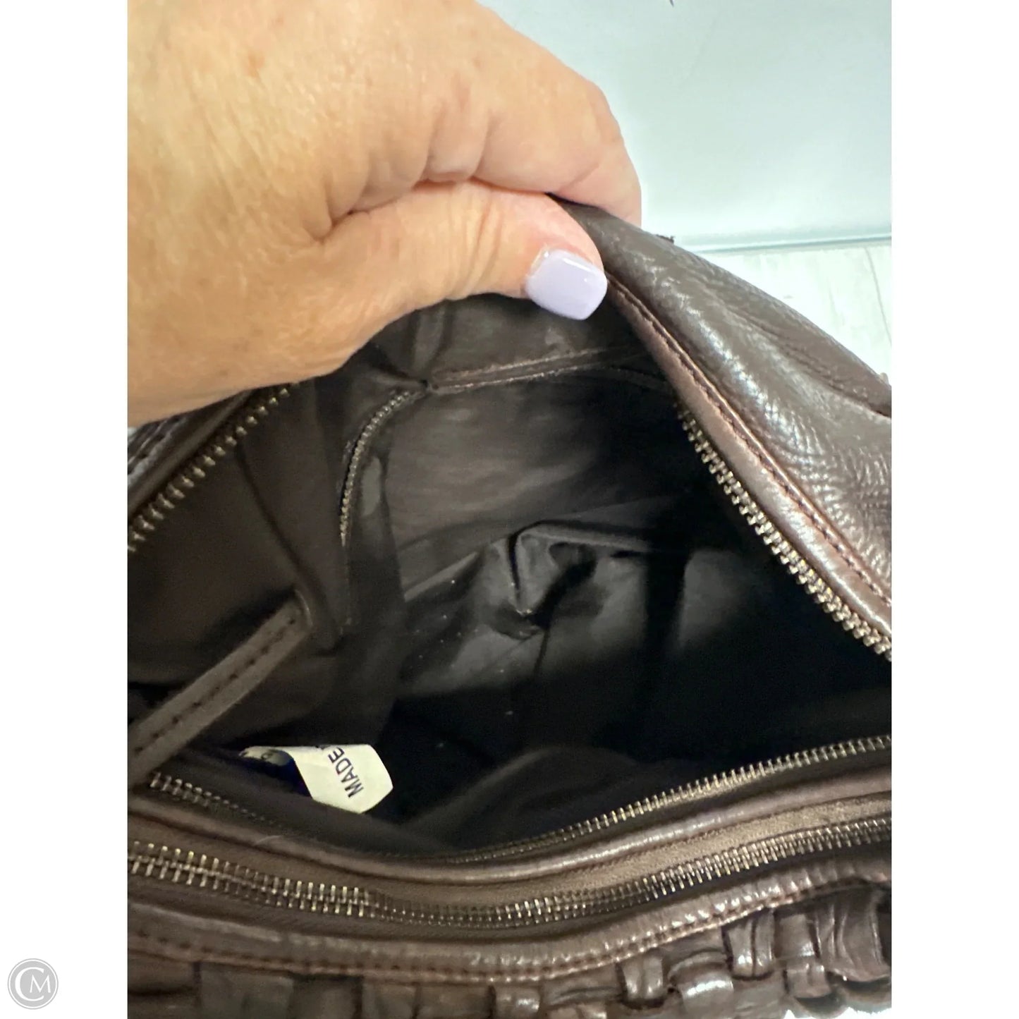 Handbag Leather By Cmc, Size: Medium