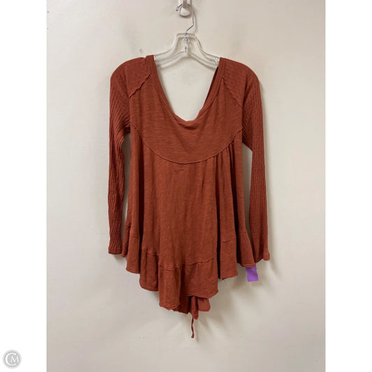 Top Long Sleeve By We The Free In Orange, Size: Xs