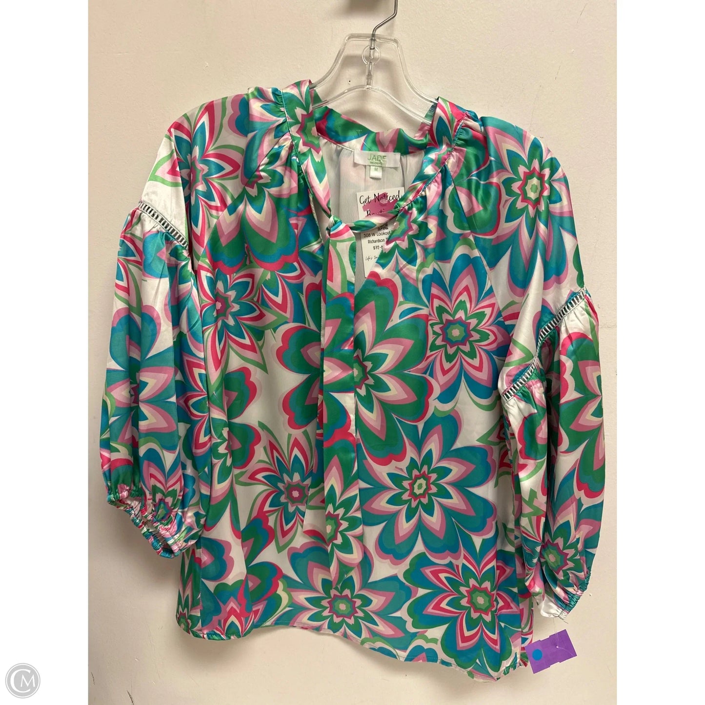Top Long Sleeve By Jade In Green, Size: M