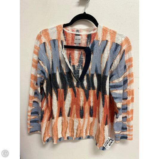 Sweater By Nic + Zoe In Blue & Orange, Size: Xl